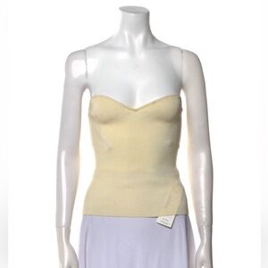 Maryam Nassir Zadeh Cream Strapless Top